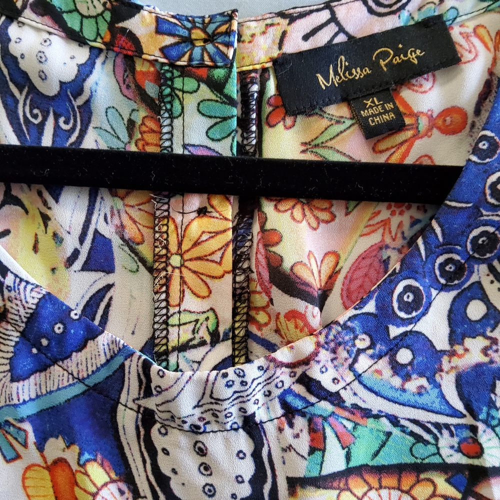 Melissa Paige Multicolor Paisley Blouse - Picture 8 of 10